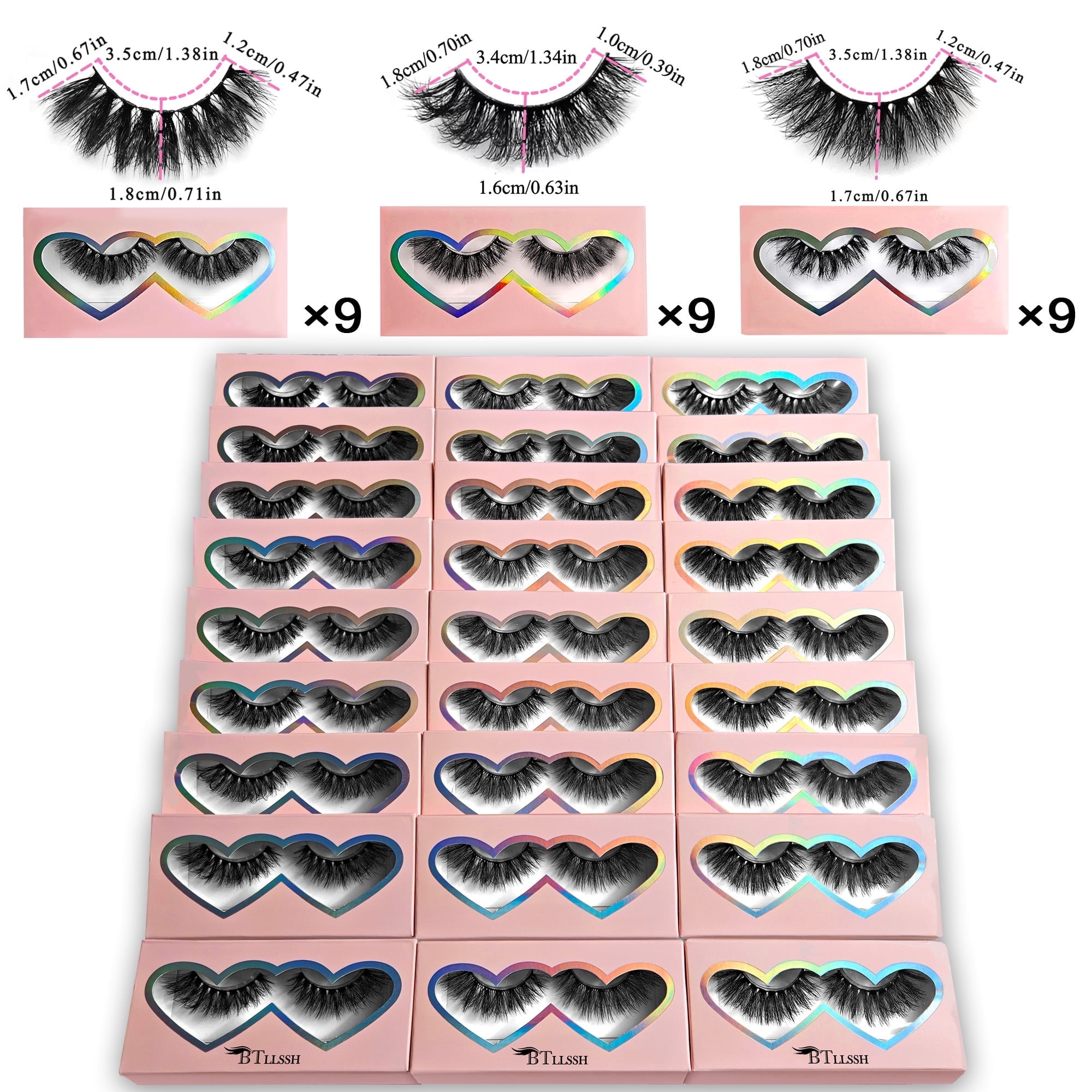27pairs eye lashes