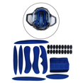 thumbnail image 1 of 27pcs Bike Padding , Replacement Pads Set, Motorcycle Chin Strap Mats Cushions for Cycling Motorcycling - Blue, 1 of 8