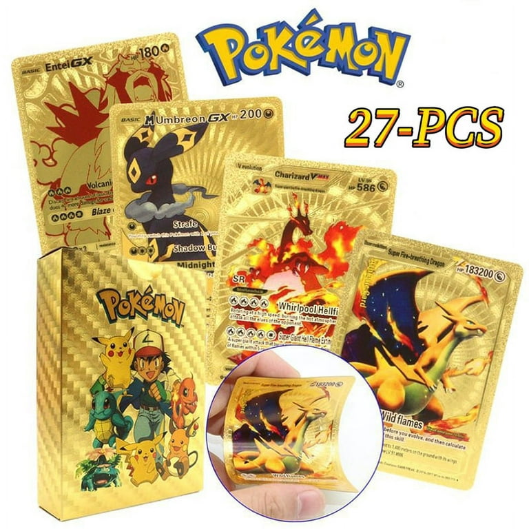 POKEMON Card Metal Gold Vmax GX Energy Card Charizard Pikachu Rare  Collection Battle Trainer Card Child Toys Gift French Spanish – the best  products in the Joom Geek online store