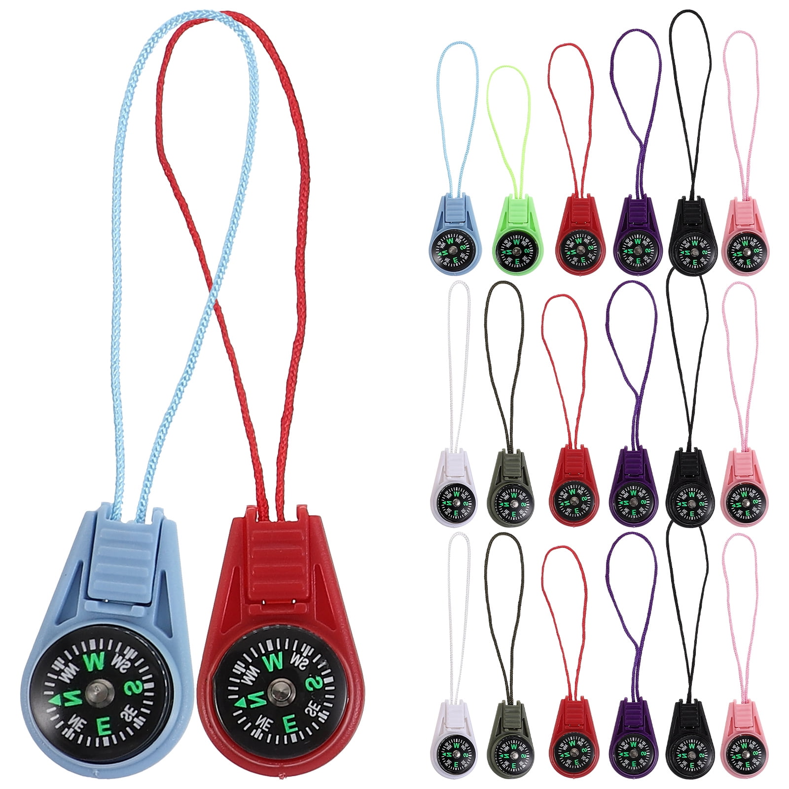 27pcs Mini Hiking Compass Portable Pocket Compass Small Survival Compass Camping Supply