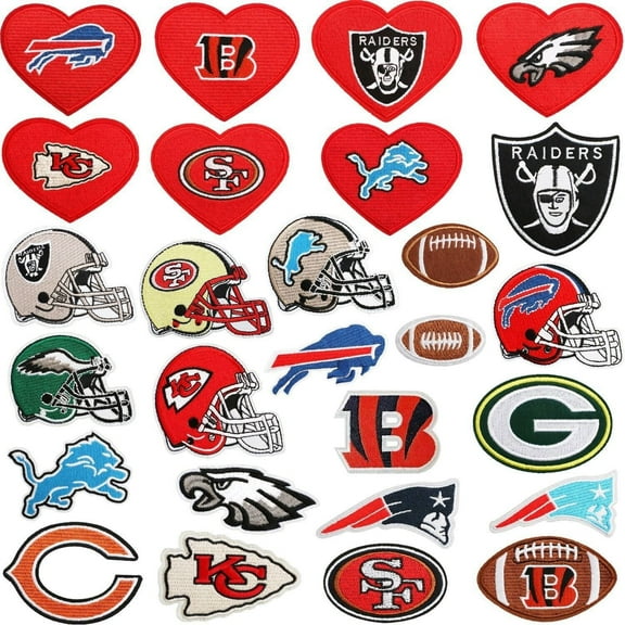 27pcs Rugby and baseball Patches Embroidery Iron On Sports Applique diy Jackets Embroidery Sew On Iron On Patch Clothes Badge Fabric Applique Craft