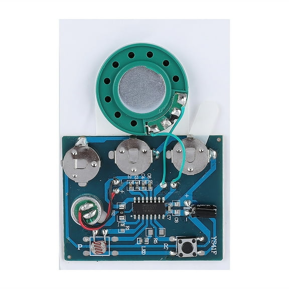 27s Recordable Music Sound Voice Module Chip 0.5W with Button Battery photosensitive Control