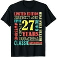 27th Birthday Tee Vintage Awesome Epic Retro 27 Years Old TShirtMen
