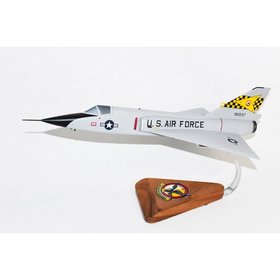 27th FIS FIGHTING FALCONS 1970 F-106A Delta Dart Model, Convair, 1/50th (17"), Mahogany