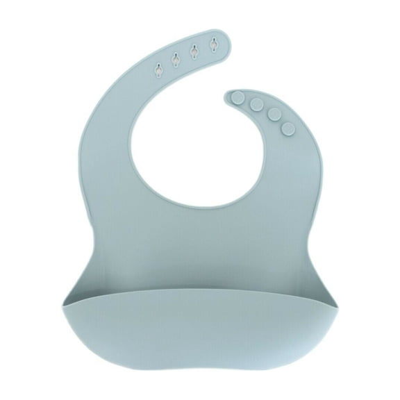 27th and Blake Silicone Bib for Babies & Toddlers (6-72 Months) BPA Free Color Teal Bib