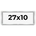 thumbnail image 1 of 27x10 Frame Silver Whitewashed Wood Grain Solid Wood Shadow Box | 0.75 Inch Moulding Width | 0.75, 1 of 8