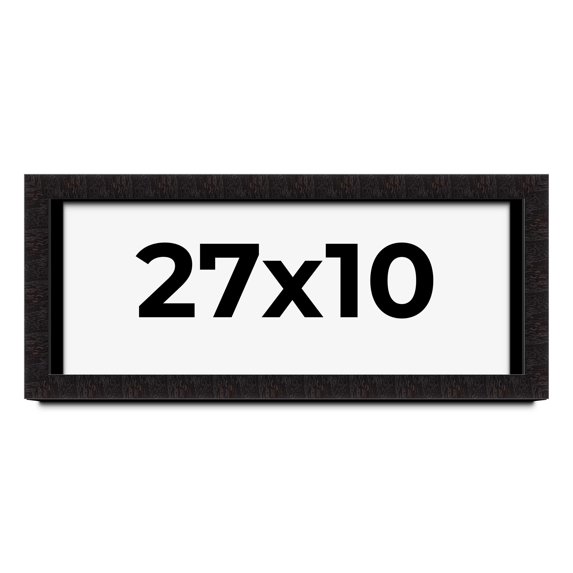 27x10 Shadow Box Black Solid Wood Display Picture Frame | 1 Inch Rabbet Depth | | 1.375 Inch
