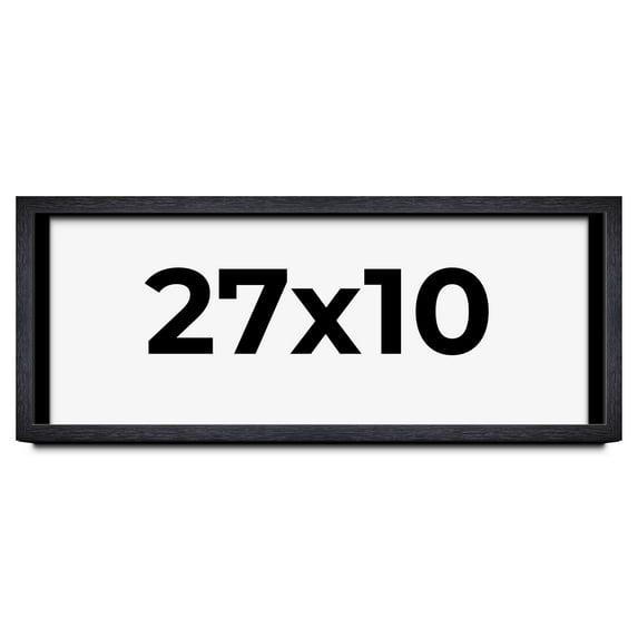 27x10 Shadow Box Frame Black | 1 Inches Deep Real Wood Farmhouse Shadowbox Display Frame | UV