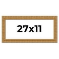 thumbnail image 1 of 27x11 Frame Gold Ornate Solid Wood Picture Frame | 2 Inch Moulding Width | Firman Traditional Photo, 1 of 8