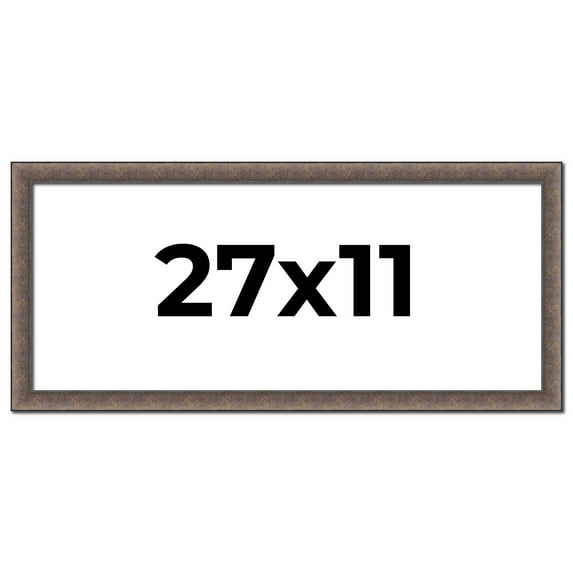 27x11 Frame Silver Real Wood Picture Frame Width 1.25 Inches | Interior Frame Depth 0.5 Inches |