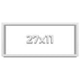 thumbnail image 1 of 27x11 Shadow Box Frame White | 2 Inches Deep Real Wood Contemporary Shadowbox Display Frame | UV, 1 of 8