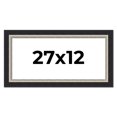 thumbnail image 1 of 27x12 Frame Black Real Wood Picture Frame Width 2.25 Inches | Interior Frame Depth 0.5 Inches |, 1 of 8