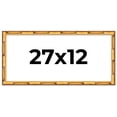 thumbnail image 1 of 27x12 Frame Gold Bamboo Solid Wood Picture Frame | 1 Inch Moulding Width | Interior Frame Depth, 1 of 8