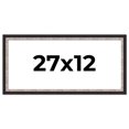 thumbnail image 1 of 27x12 Frame Silver Real Wood Picture Frame Width 1.25 Inches | Interior Frame Depth 0.75 Inches |, 1 of 8
