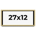 thumbnail image 1 of 27x12 Shadow Box Frame Gold | 1.375 Inches Deep Real Wood Contemporary Shadowbox Display Frame | UV, 1 of 7