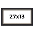 thumbnail image 1 of 27x13 Frame Black Real Wood Picture Frame Width 2.25 Inches | Interior Frame Depth 0.5 Inches |, 1 of 8