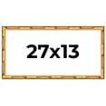 thumbnail image 1 of 27x13 Frame Gold Bamboo Picture Frame - Complete Modern Photo Frame Includes UV Acrylic Shatter, 1 of 8