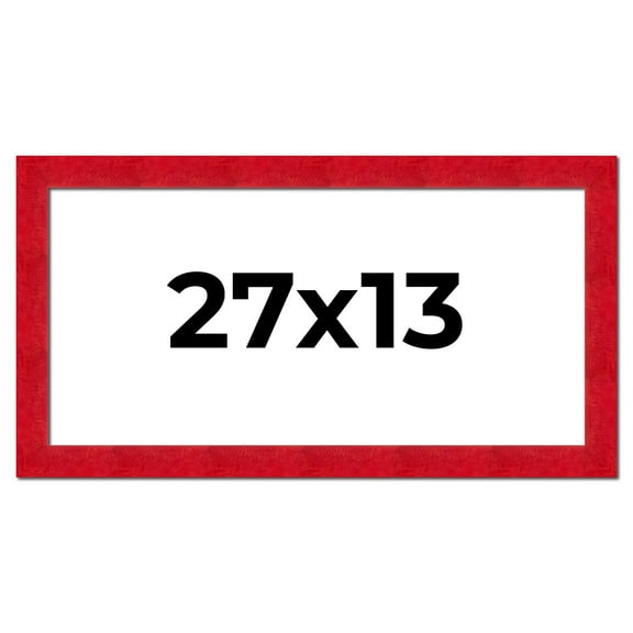 27x13 Frame Red Burl Solid Wood Picture Frame Width 1.75 Inches | Interior Frame Depth 0.5 Inches |