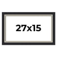 thumbnail image 1 of 27x15 Frame Black Real Wood Picture Frame Width 2.25 Inches | Interior Frame Depth 0.5 Inches |, 1 of 8
