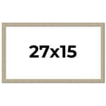 thumbnail image 1 of 27x15 Frame Grey Solid Wood Picture Frame Width 1 Inches | Interior Frame Depth 0.5 Inches |, 1 of 8