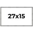 thumbnail image 1 of 27x15 Frame Silver Grey Distressed Solid Wood Picture Frame | 0.75 Inch Moulding Width | Interior, 1 of 8