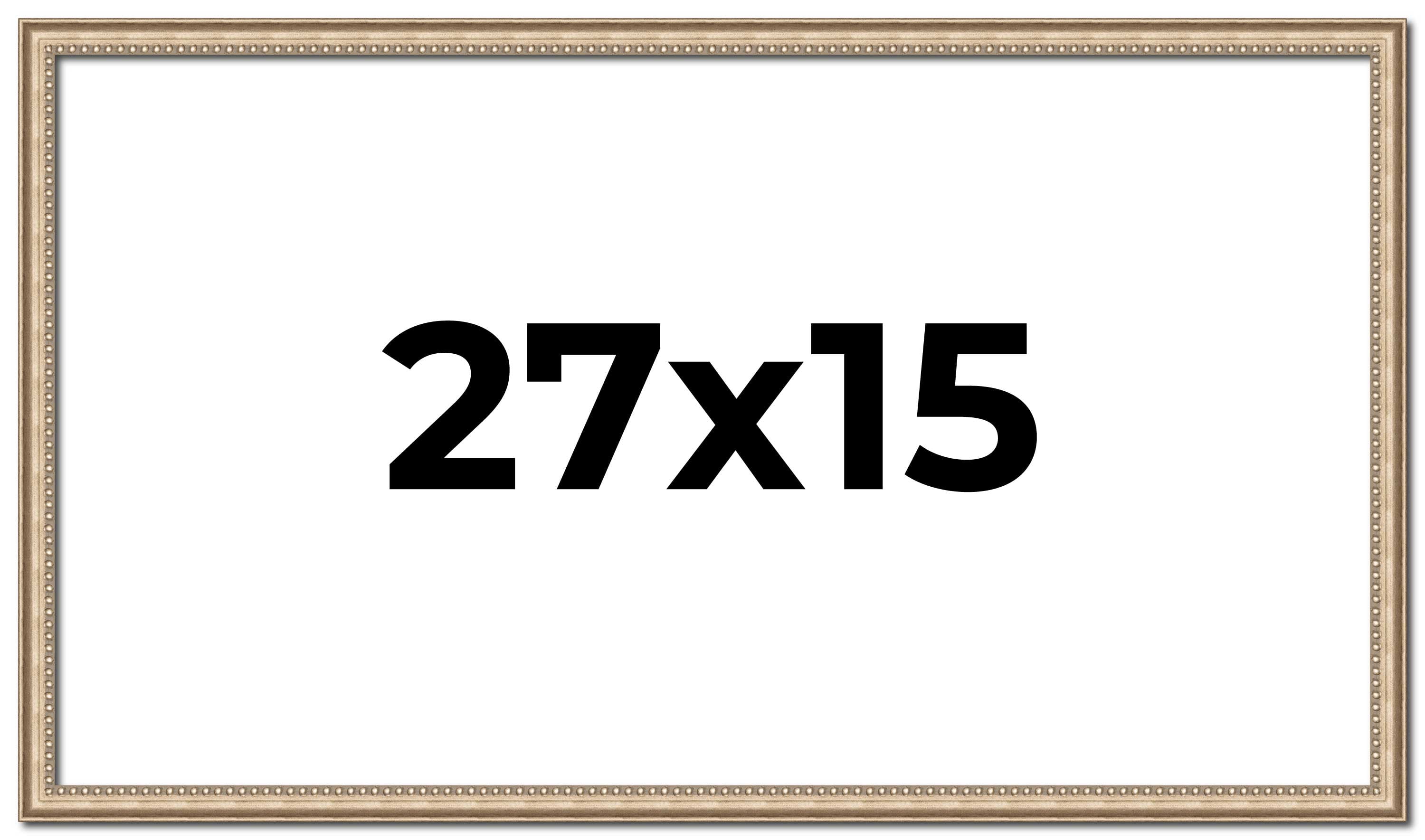 27x15 Frame Silver Real Wood Picture Frame Width 0.75 Inches | Interior ...