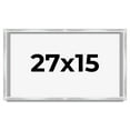 thumbnail image 1 of 27x15 Frame Silver Whitewashed Wood Grain Solid Wood Shadow Box | 0.75 Inch Moulding Width | 0.75, 1 of 8