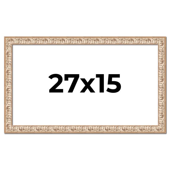 27x15 Frame White Real Wood Picture Frame Width 1.5 inches | Interior Frame Depth 0.5 inches |