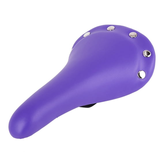 27x15x7cm Comfortable Road Bicycle Saddle Purple PU Leather Bicycle Shallow Seat with Rivets