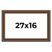 27x16 Copper and Brown Real Wood Picture Frame Width 2 inches | Interior Frame Depth 0.5 inches |