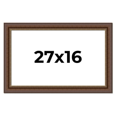 27x16 Copper and Brown Real Wood Picture Frame Width 2 inches | Interior Frame Depth 0.5 inches |