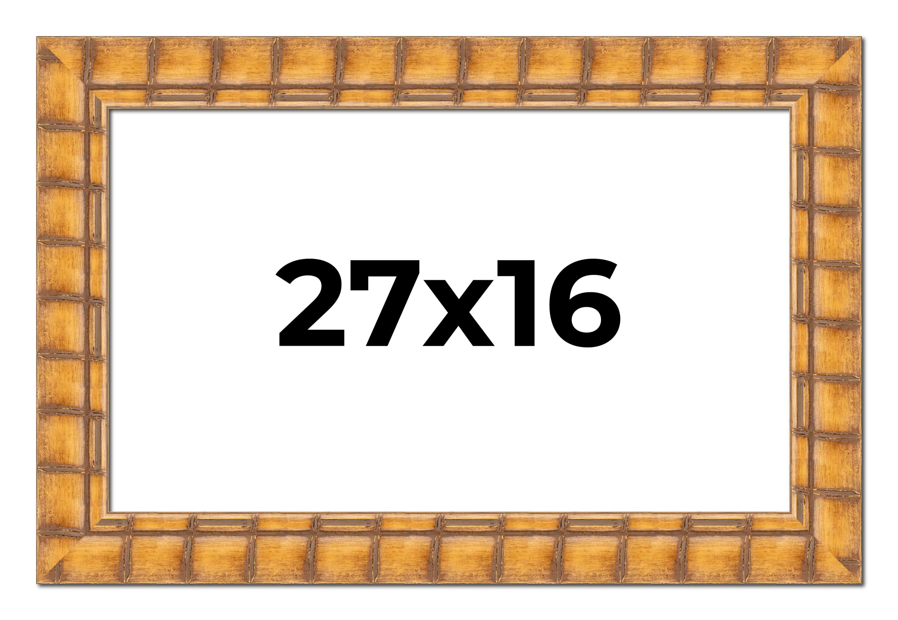 27x16 Frame Beige Real Wood Picture Frame Width 3 inches | Interior ...