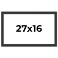 thumbnail image 1 of 27x16 Frame Black Real Wood Picture Frame Width 1.25 Inches | Interior Frame Depth 0.5 Inches |, 1 of 8