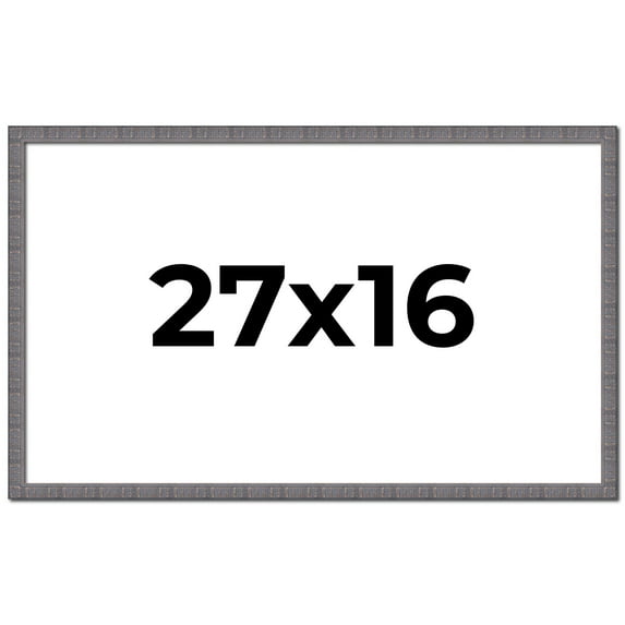 27x16 Frame Blue Kingsley Pewter Solid Wood Picture Frame Width 0.75 Inches |Interior Depth 0.5