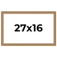 thumbnail image 1 of 27x16 Frame Gold Solid Wood Picture Frame Width 1.25 Inches | Interior Frame Depth 0.375 Inches |, 1 of 8