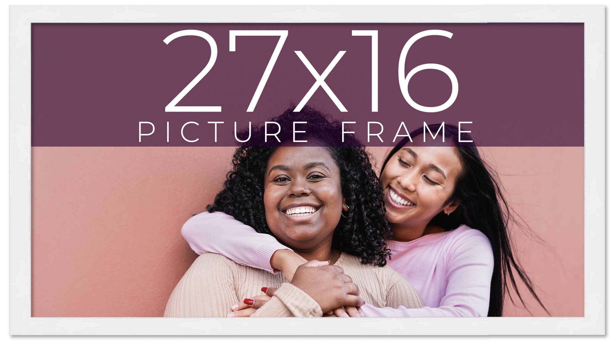 27x16 Frame White Real Wood Picture Frame Width 0.75 inches | Interior ...