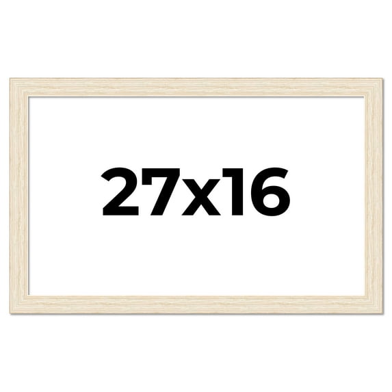 27x16 Frame White Real Wood Picture Frame Width 1.5 inches | Interior Frame Depth 0.5 inches | Barn