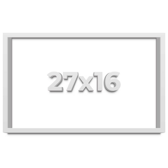 27x16 Shadow Box Frame White | 2 Inches Deep Real Wood Contemporary Shadowbox Display Frame | UV