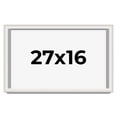 thumbnail image 1 of 27x16 Shadow Box Silver Brushed Striped Display Frame | 1.625 Inches Deep | 1 Inch Moulding Width |, 1 of 8