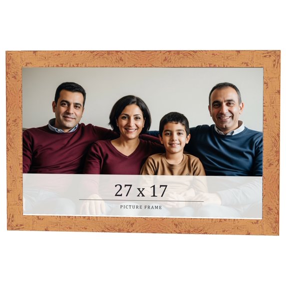27x17 Frame Beige Real Wood Picture Frame Width 1.25 inches | Interior Frame Depth 0.5 inches |