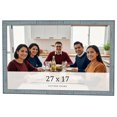 thumbnail image 1 of 27x17 Frame Blue Scuffed Farm Board Solid Wood Picture Frame Width 0.75 Inches | Interior Depth 0.5, 1 of 8