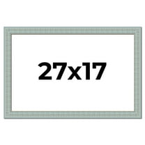 27x17 Frame Blue Teal Distressed Solid Wood Picture Frame | 1.625 Inch Moulding Width | Sonoma Blue