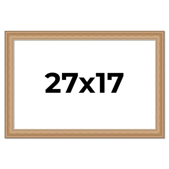 27x17 Frame Charleston Honey Brown Solid Wood Picture Frame Width 1.75 Inches | Interior Depth 0.5