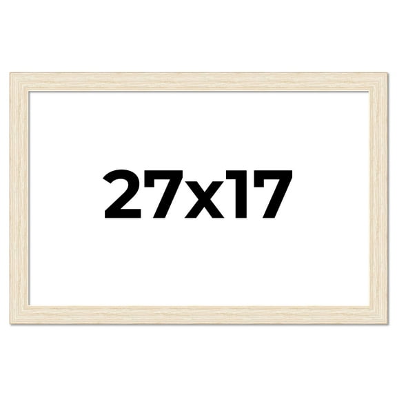 27x17 Frame White Real Wood Picture Frame Width 1.5 inches | Interior Frame Depth 0.5 inches | Barn