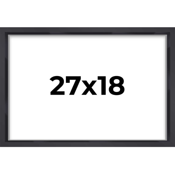 27x18 Black Shadowbox Frame - Interior Size 27x18 by 1 Inches - Made to Display Items Up To 1 Inches Deep