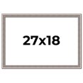 thumbnail image 1 of 27x18 Frame Grey Real Wood Picture Frame Width 1.25 inches | Interior Frame Depth 0.5 inches | Hans, 1 of 8