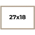 thumbnail image 1 of 27x18 Frame Silver Real Wood Picture Frame Width 0.75 Inches | Interior Frame Depth 0.5 Inches |, 1 of 8