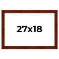 thumbnail image 1 of 27x18 Walnut Brown Veneer Real Wood Picture Frame Width 1.75 inches | Interior Frame Depth 0.5, 1 of 8