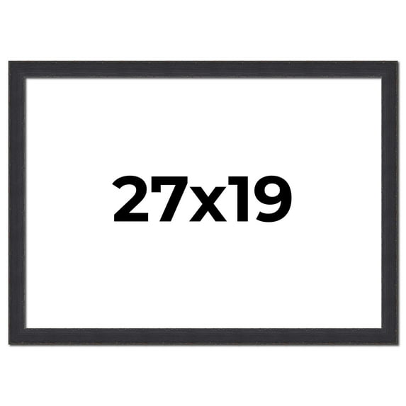 27x19 Frame Black Real Wood Picture Frame Width 1.25 Inches | Interior Frame Depth 0.5 Inches |