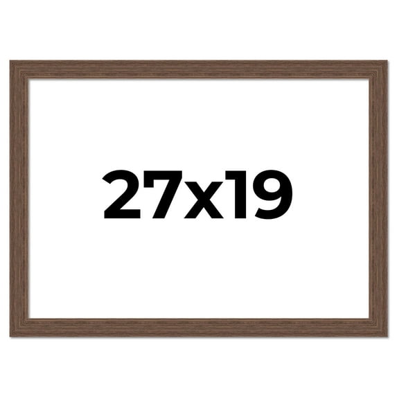 27x19 Frame Brown Farmhouse Solid Wood Picture Frame Width 1.5 Inches | Interior Frame Depth 0.5